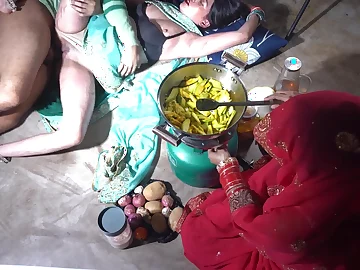 Indian XXXx & Desi Angel get nasty in the kitchen with dirty talk and pussy fucking
