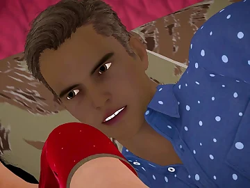 Red-hot Indian Pakistani Bhabhi gets red-hot in hotel with say no to meaty breasts juggling in THREE DIMENSIONAL cartoon